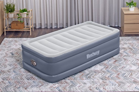 Bestway Tritech Twin Luchtmatras met Ingebouwde AC Pomp en Antimicrobiële Coating 1,91 m x 97 cm x 51 cm van Bestway — afbeelding 3