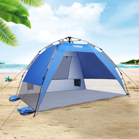 Tente 2-3 Volwassene UV bescherming Blauw met draagtas - Kamperen Outdoor — afbeelding 5