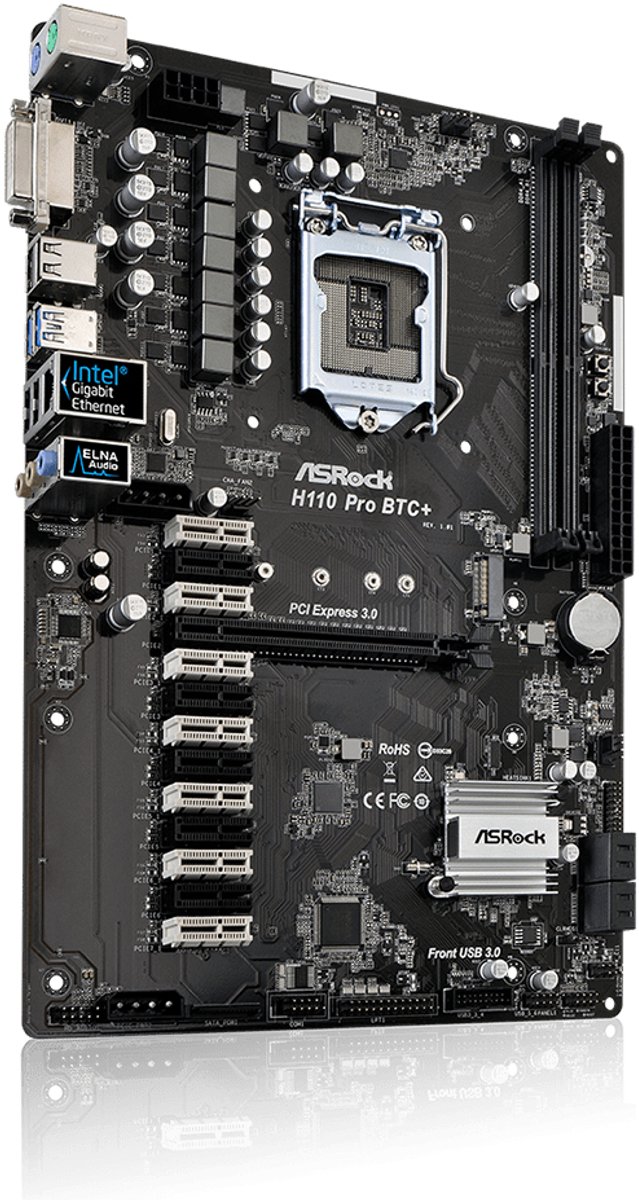 Asrock H110 Pro Btc+ (Nieuw) moederbord - afbeelding 2