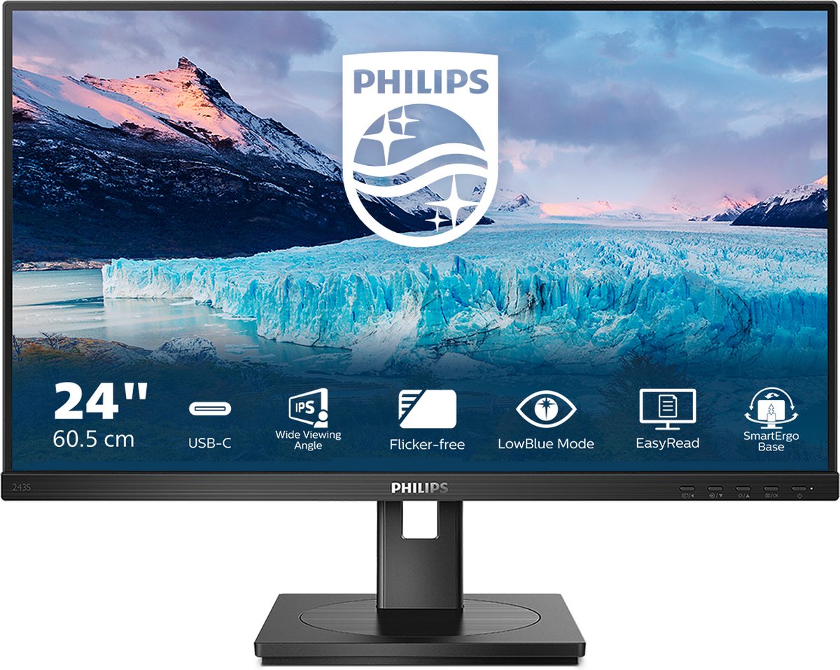 Philips 243S1/00 computer monitor 60,5 cm (23.8 ) 1920 x 1080 Pixels