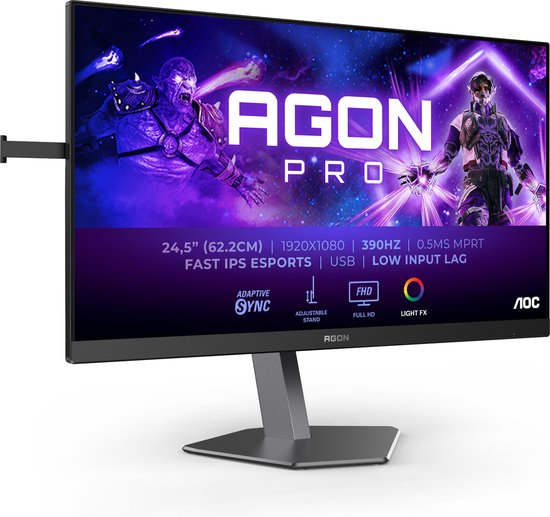 AOC AGON PRO AG256FS - Full HD E-Sports Gaming Monitor - 390hz - 24.5 inch