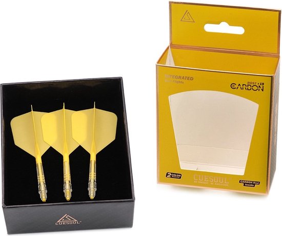 Cuesoul ROST T19 Integrated Dart Flights Big Wing Carbon Yellow - Dart Flights van Cuesoul — afbeelding 4