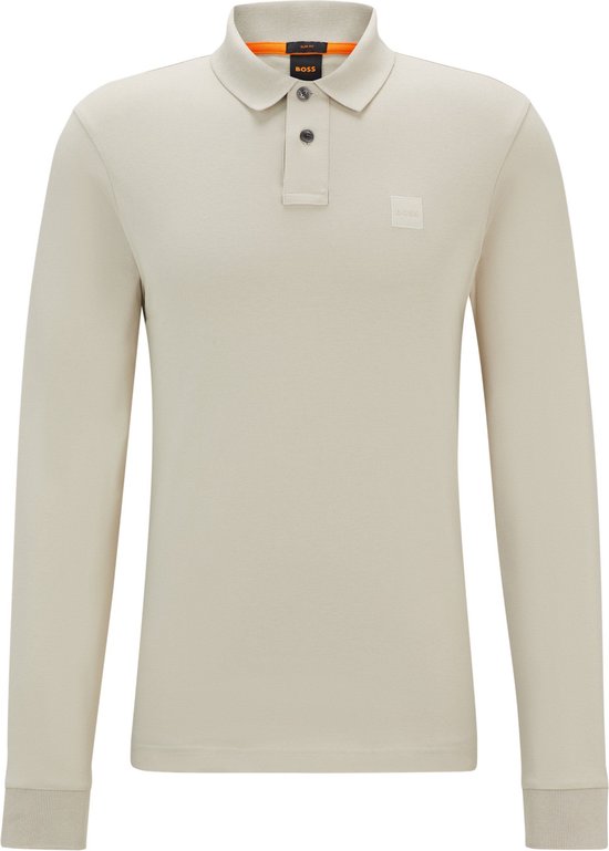 Foto: Boss passerby polo ecru maat xxl heren longsleeve polo