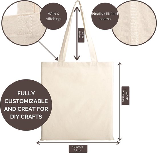 Sac Toile De Jute Réutilisable 38x42 Cm - 145 G/m² - Bleu Roi - Pour Courses, Sport, Rangement