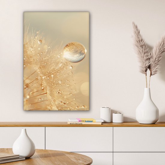 Tableau sur toile 40x60 cm - Décoration murale Pissenlit - Water - Nature - Plantes - Moderne - Décoration murale salon - Décoration chambre - Accessoires chambre - Peintures