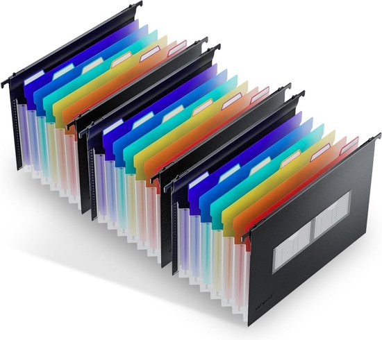 Foto: Uquelic 13 pocket file organizer uitbreidbare map voor documenten papieren plastic voor het opbergen van bonnen kaarten bonnetjes rekeningen cheques