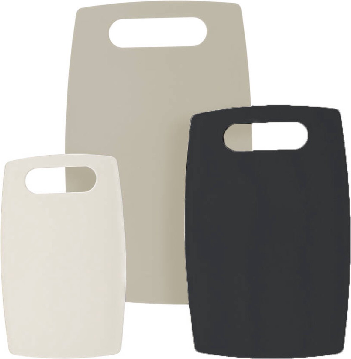 Snijplanken van plastic, set van 3 kleuren