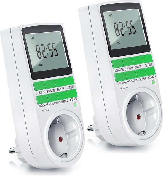 Point Contact Timer Digitale Stopcontact Timer met LCD Display - Programmeerbaar, 10 ...