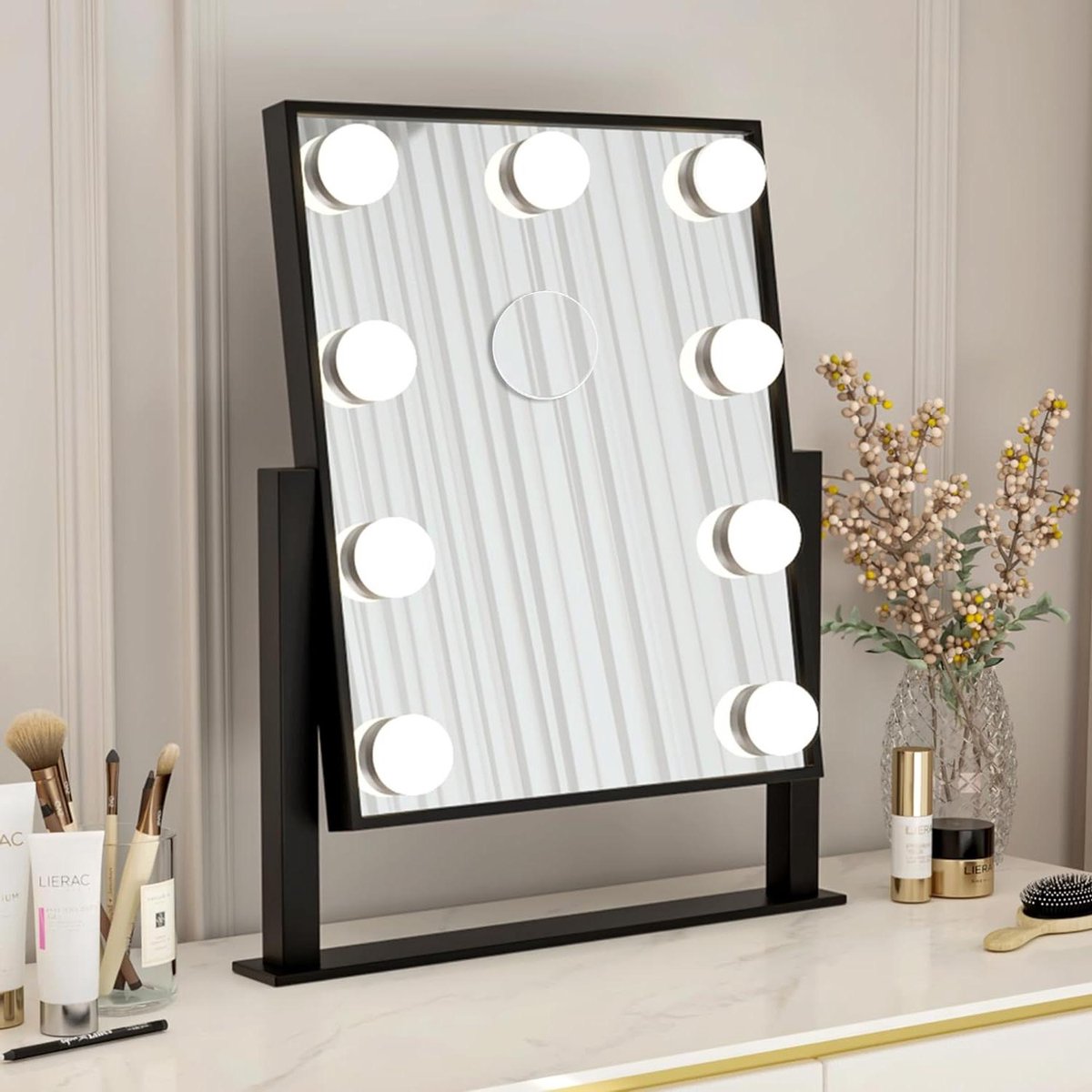 Dimbare Hollywood make-up spiegel met verlichting - 41 x 30 cm