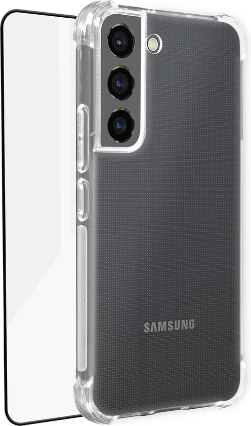 Pack Protection Adapté pour Samsung Galaxy S22 Coque Renforcée + Glas Trempé