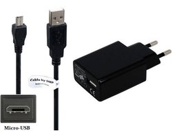 OneOne 3A lader + 2,0m extra sterke Micro USB kabel. TUV / GS 100% veilig. Oplader adapter past op Emporia Senioren Essential, Euphoria, Glam, One, Talksmart, Smart / 2, Select, Prime, Flip, Pure, Classic, Comfort, Connect