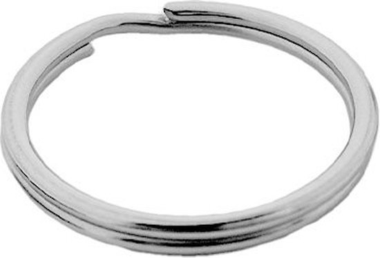 CombiCraft 10 stuks roestvrijstalen sleutelhangers 30 mm roestvrije ringen sleutelringen sleutelring sleutelring, zilverkleurig, 30 mm