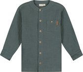 Prénatal baby blouse - Jongens - Dark Green Blue - Maat 56