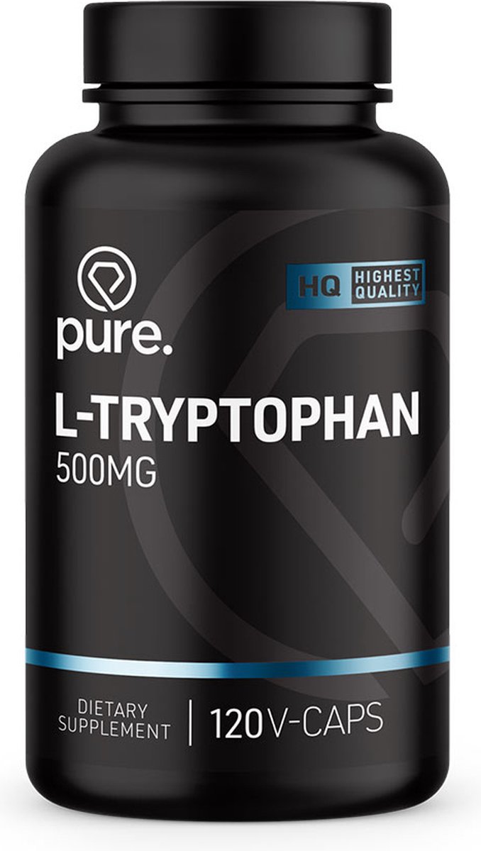 Goedkoopste Pure. L-Tryptophan - 120 v-caps - 500mg - L-Tryptofaan - aminozuur - voedingssupplement