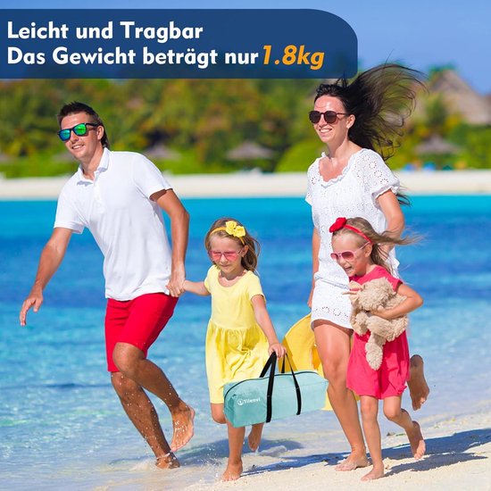 Strandtent met uv-bescherming voor 2-3 personen - UPF80+ - Windbescherming - Lichtgewicht - 2024 upgrade van Merkloos — afbeelding 3