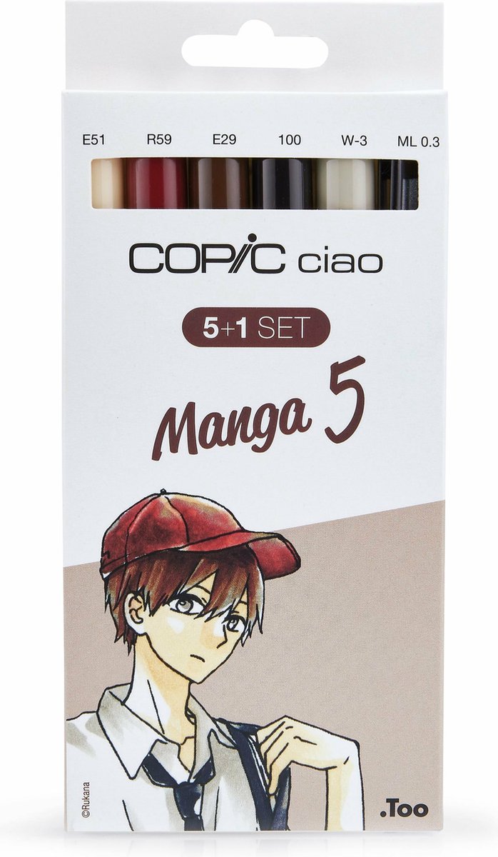 COPIC Marker ciao, 5+1 Set ´Manga 5´