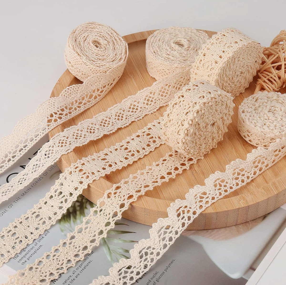 2 Yard Breedte 12 cm Zwart Katoen Vintage Stijl Gehaakte Kant Band voor Naaien en Afwerking