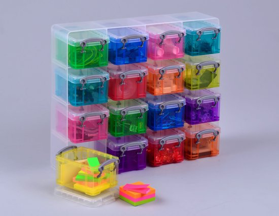 6 x Really Useful Box Opbergdoos met Deksel 2,5 l - Transparant