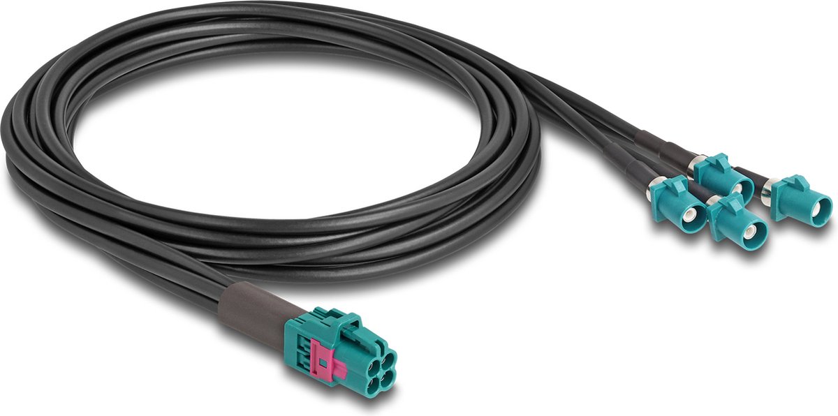 Delock Cable Mini FAKRA Z jack quad to 4 x FAKRA Z plug A-Type