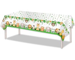 LUQ - Luxe Tafelkleed Safari Jungle Verjaardag Versiering Tafelloper Plastic Tafelzeil Feest Tafellaken Xl Formaat