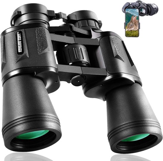 20x50 Verrekijker - BAK4 Prisma FMC Lens - Met Smartphone Adapter - Voor Vogels Kijken En Jagen
