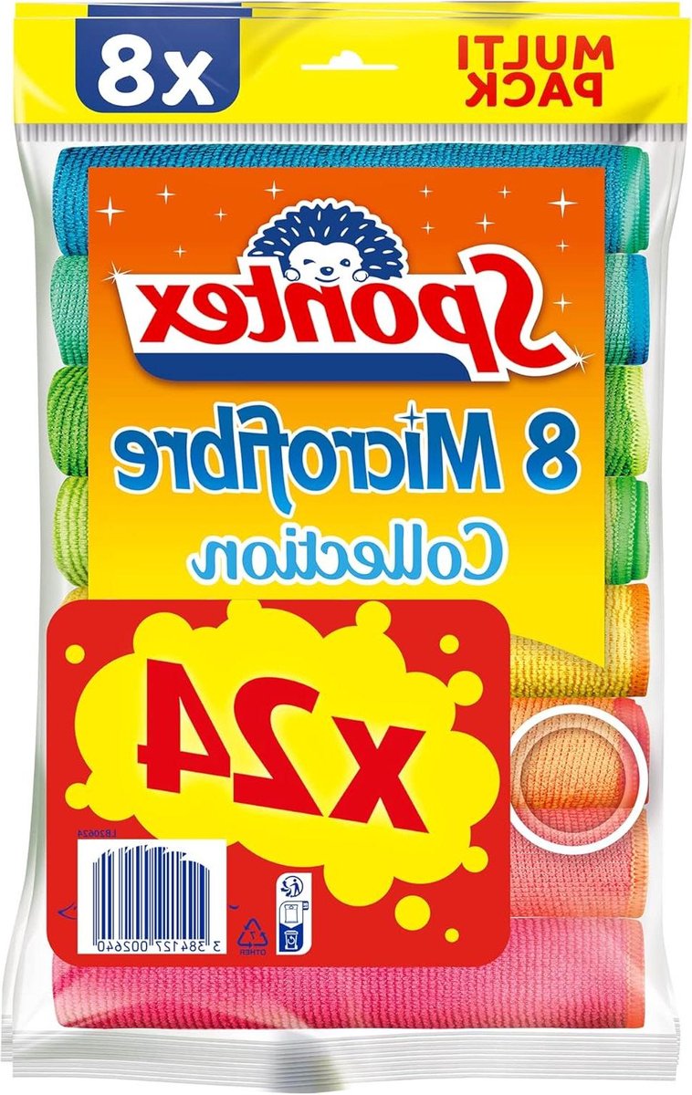 Set van 24 multifunctionele microvezeldoeken - verwijdert 99% van de bacteriën - 30 x 30 cm