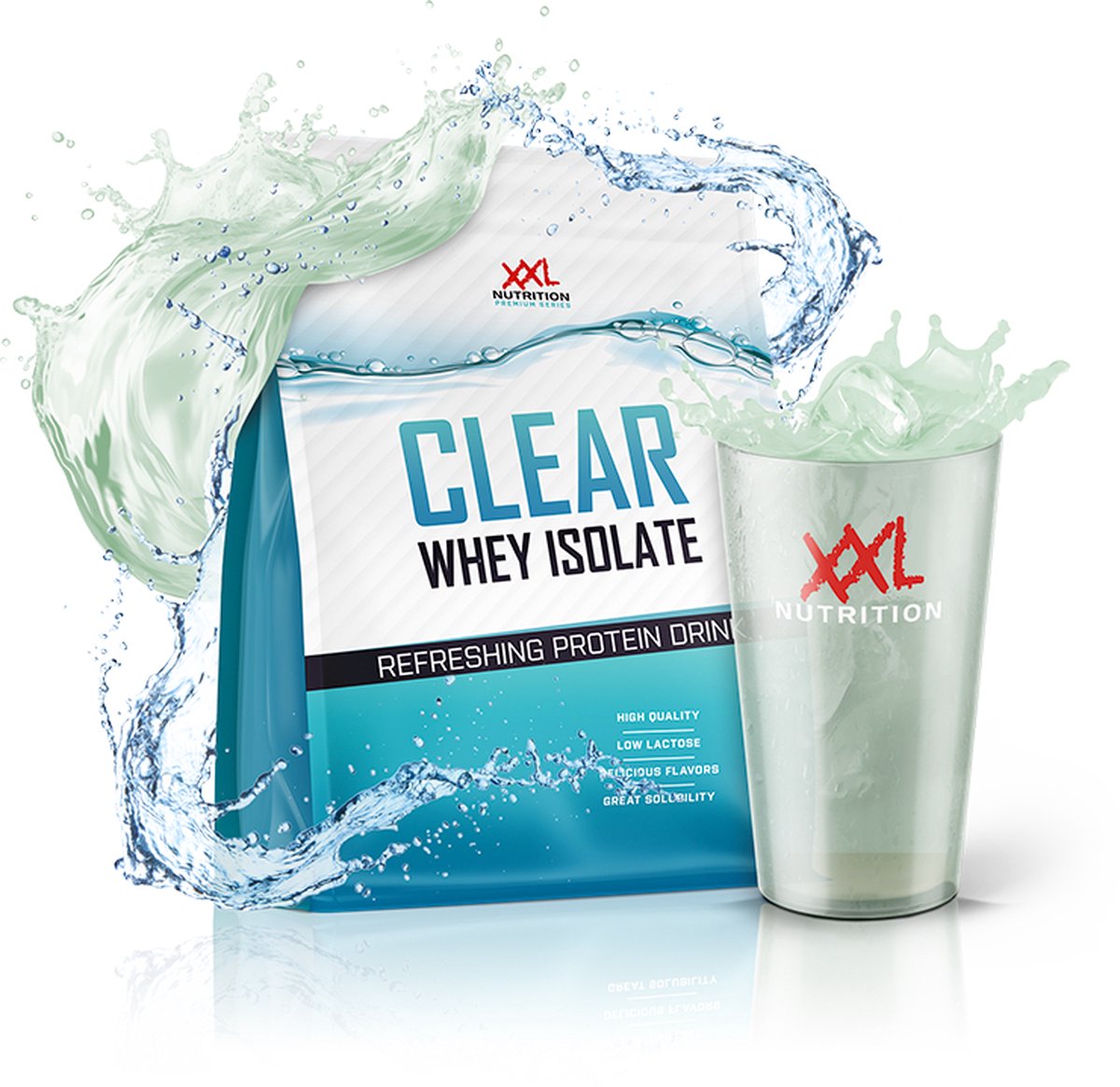 Goedkoopste XXL Nutrition - Clear Whey Isolate - 84 Eiwit - Proteine Limonade, Eiwitshakes, Proteine Poeder - Diverse Smaken - Apple - 500 gram (20 shakes