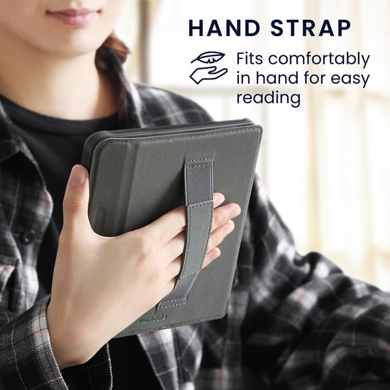 kwmobile e-reader hoesje geschikt voor Kobo Libra Colour hoes - E reader flip case met magneetsluiting - Ereader cover - bibliotheek design in meerkleurig van Merkloos — afbeelding 3