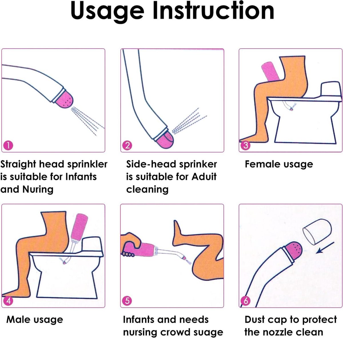 Draagbaar bidet handreisbidet voor persoonlijke hygiëne - Peri-fles voor
