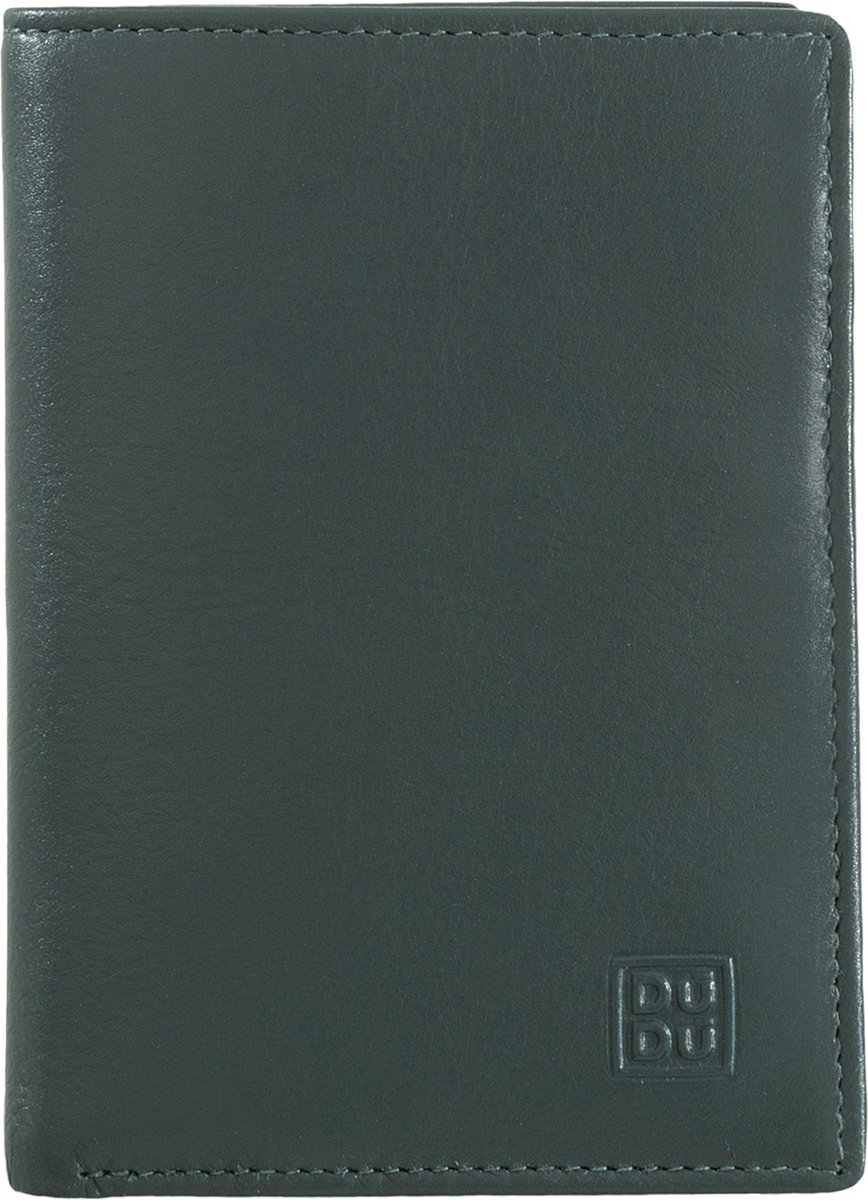 DuDu Tiberio Portemonnee RFID-bescherming Leder 9.5 cm - Unisex - Staand formaat - mangrove