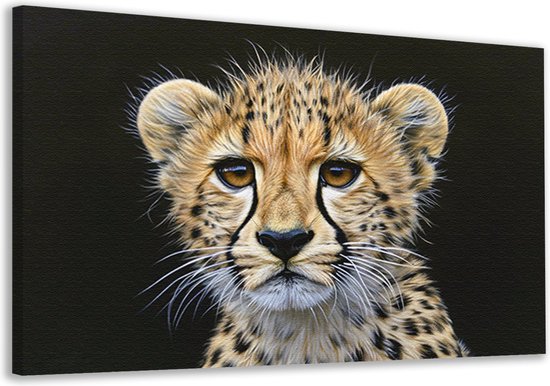 Tableaux de guépards - Portrait Animaux - Peinture sur toile Yeux - Décoration murale classique - Peintures sur toile - Toile d'art mural 150x100 cm