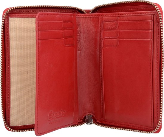Esquire Cuir Porte-monnaie Helena RFID Wallet Red Rouge