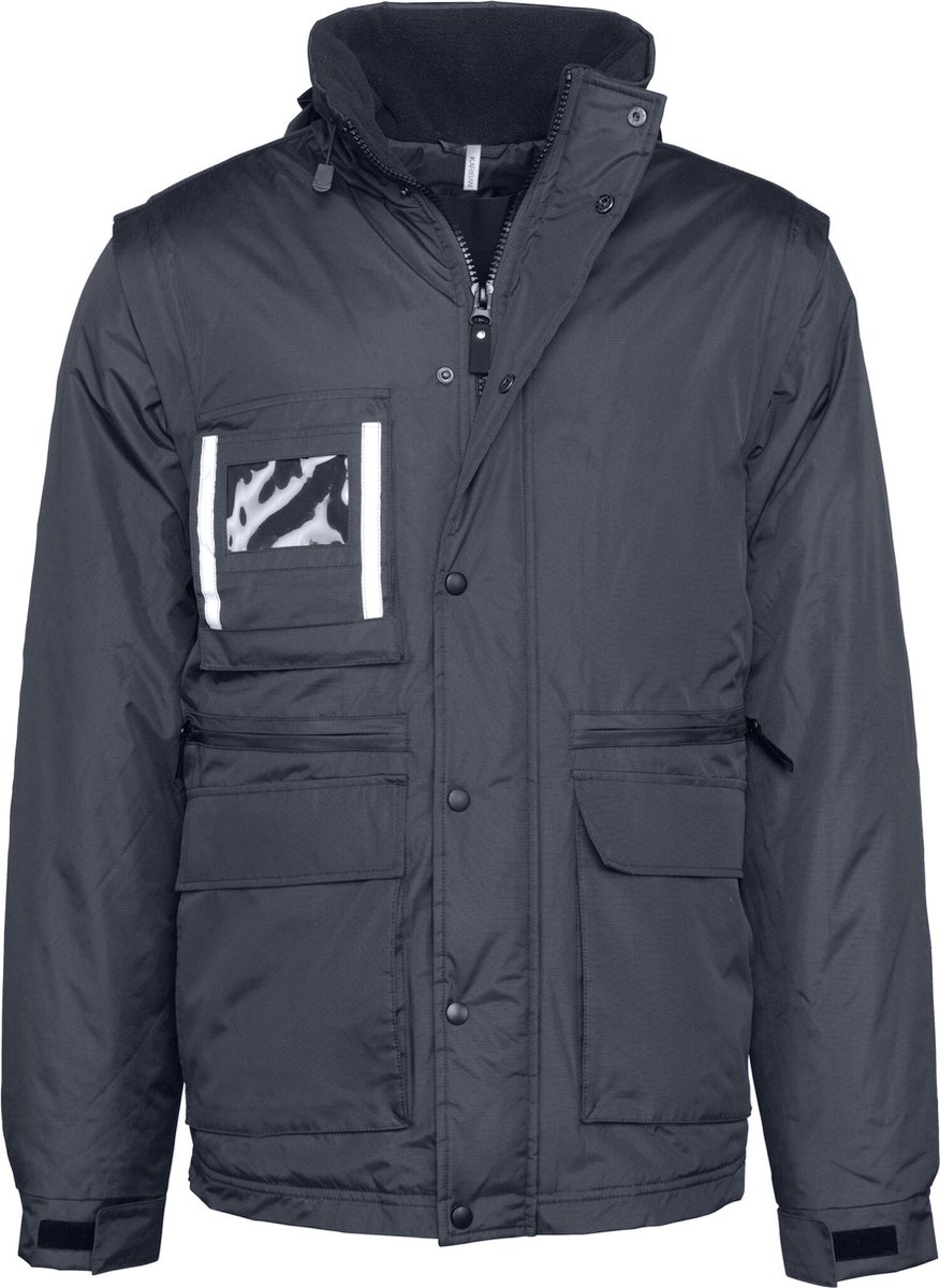 WK. Designed To Work Workwear Parka Met Afritsbare Mouwen WK6106 - Navy - L