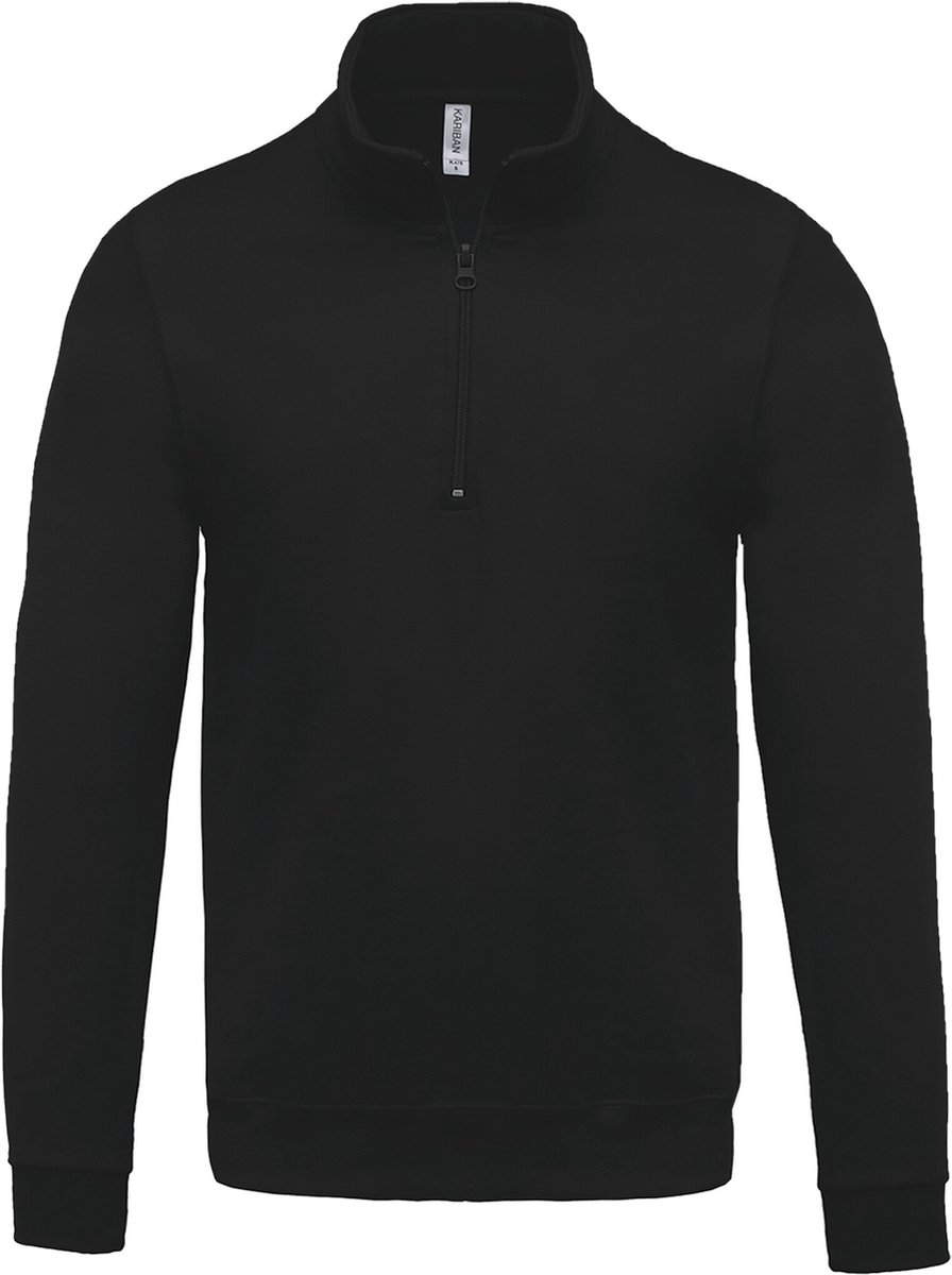 Kariban Sweater met ritskraag K478 - Black - M