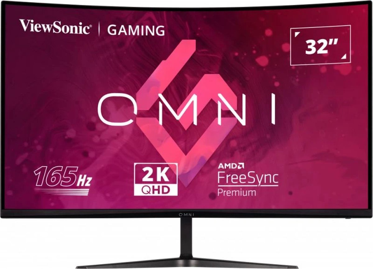 Viewsonic VX Series VX3218C-2K computer monitor 81,3 cm (32") 2560 x 1440 Pixels Quad HD LED Zwart