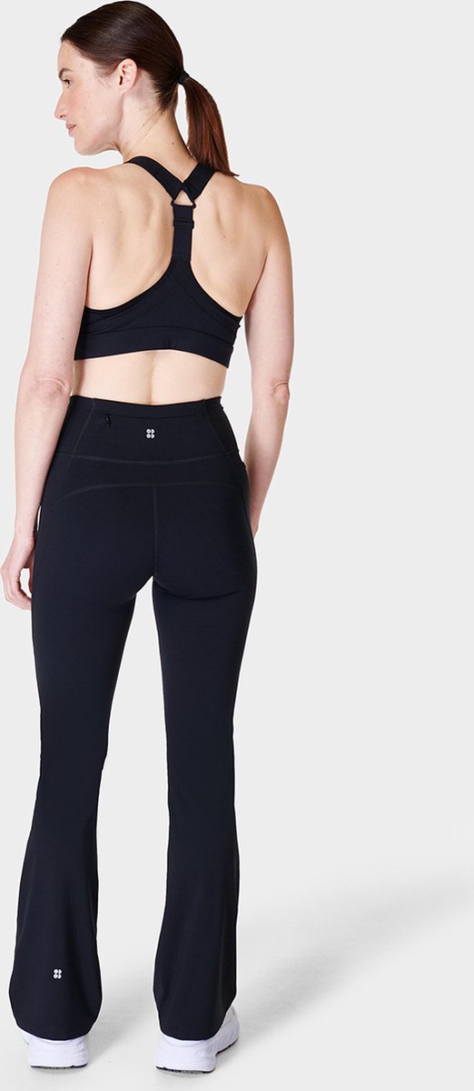 Sweaty Betty Power Workout Boot Cut Trousers ZWART - Maat L