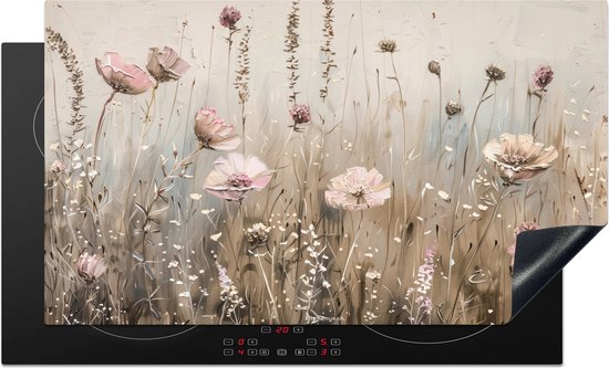 Treer Wasmachine en droger top beschermmat, 3D planten, wasdrogerhoezen beschermer, wasmachinehoes absorberend drogen, diatomeeënaarde mat voor wasruimte, keuken (Roze, 30 x 40 cm