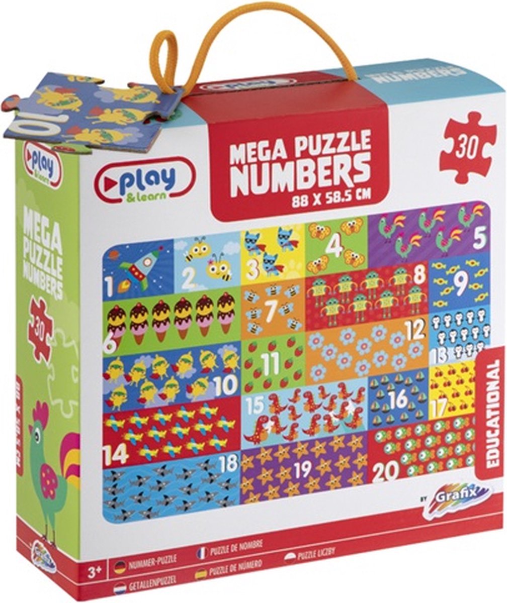 Grafix Gigantische Cijfers Activiteiten Puzzel 88x58,5 cm