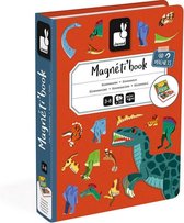 Janod Magnetibook - Dinosaurus - Magneetboek Speelset Inclusief 40 Magneten En 10 Voorbeeldkaarten - Geschikt vanaf 3 Jaar