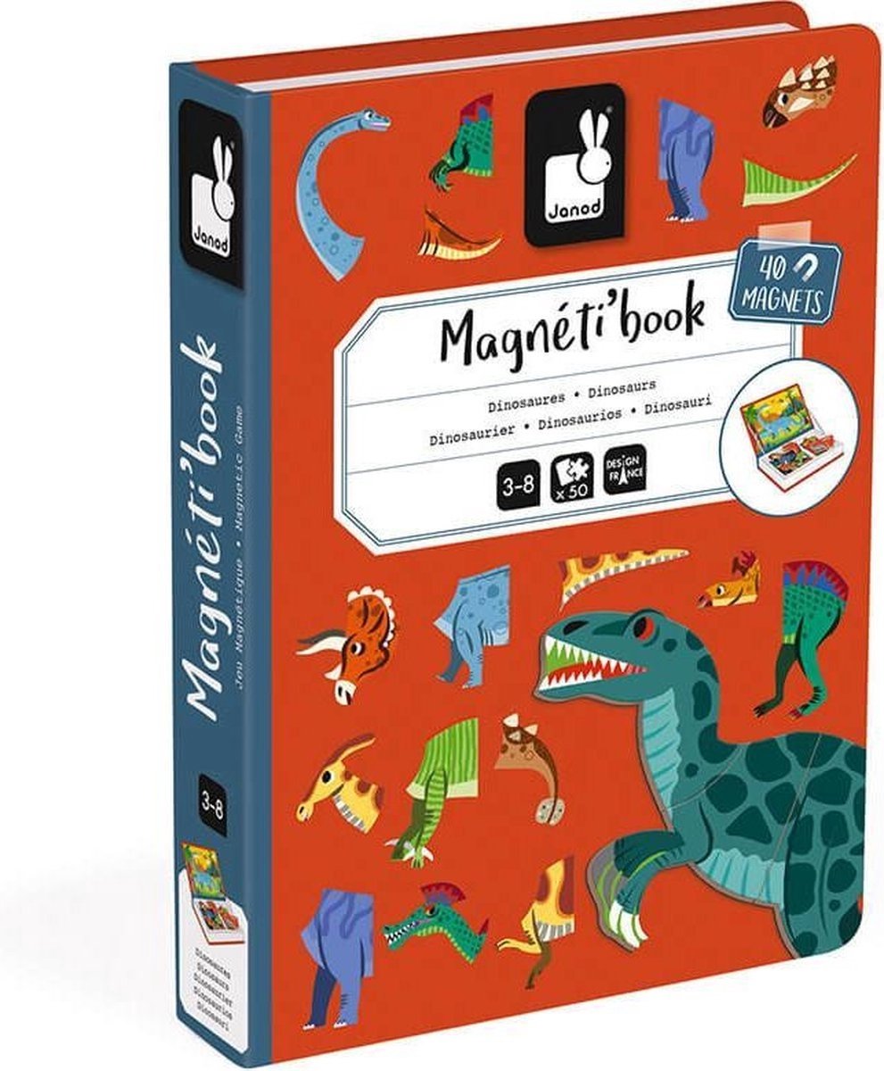 Janod - Magnetibook - Dinosaurus - Magneetboek Speelset — afbeelding 5