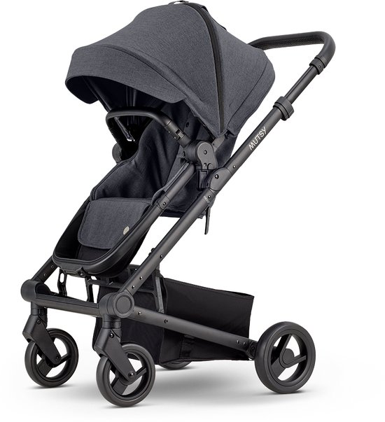 Mutsy Nexo Plus 3 in 1 Kinderwagen - REISWIEG en ZITJE INBEGREPEN - Lichtgewicht Frame - North Black van Mutsy — afbeelding 2