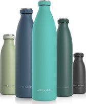 LARS NYSØM - 'Ren' Roestvrijstalen drinkfles 1500ml - BPA-vrij geïsoleerde waterfles 1,50 Liter - Aqua Turquoise
