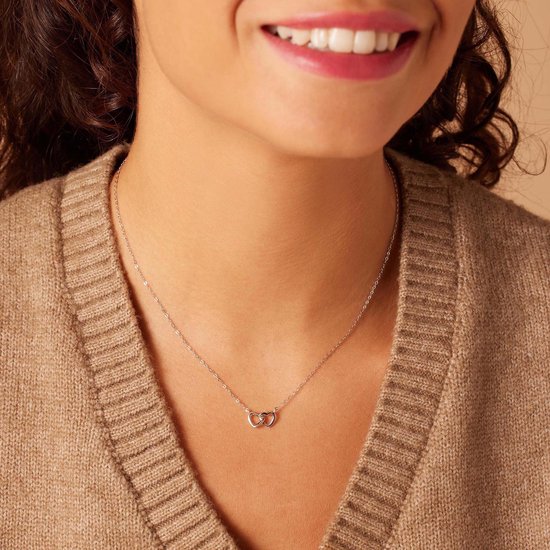 Lucardi - Dames zilveren ketting met hanger voor dames - halsketting