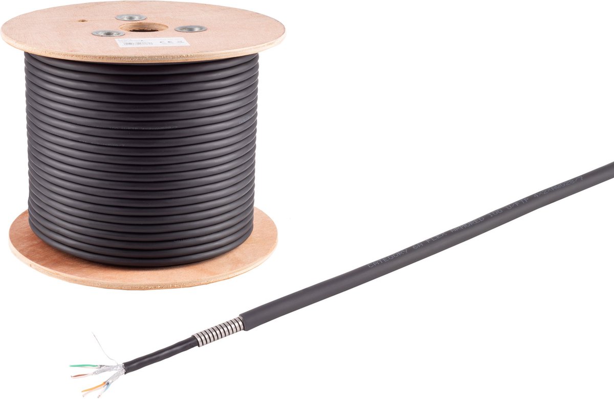 Flexline FL31-581000 netwerkkabel Zwart 100 m Cat6a U/FTP (STP)