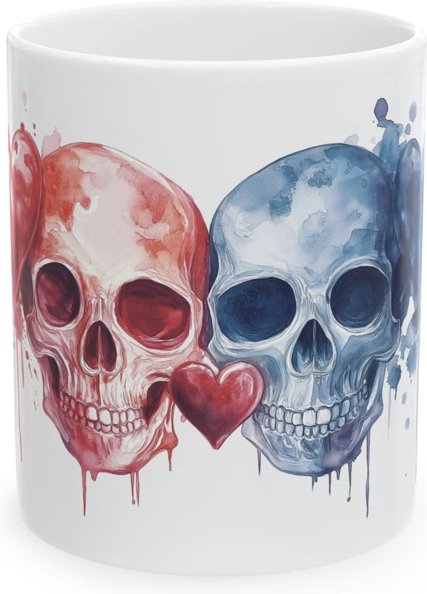 Mok skulls & hearts - Halloween Gothic