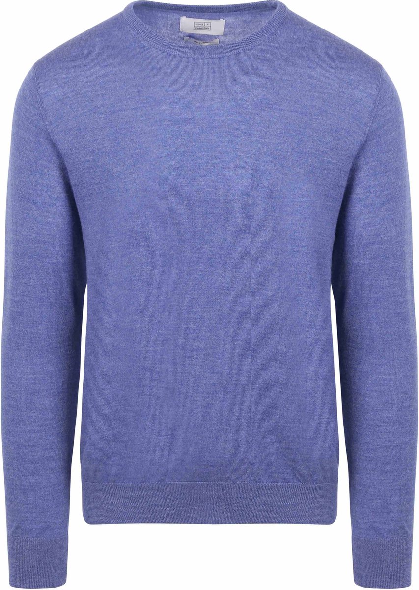 King Essentials The John Pullover Merino Mid Blauw - Maat XL - Heren - Pullovers