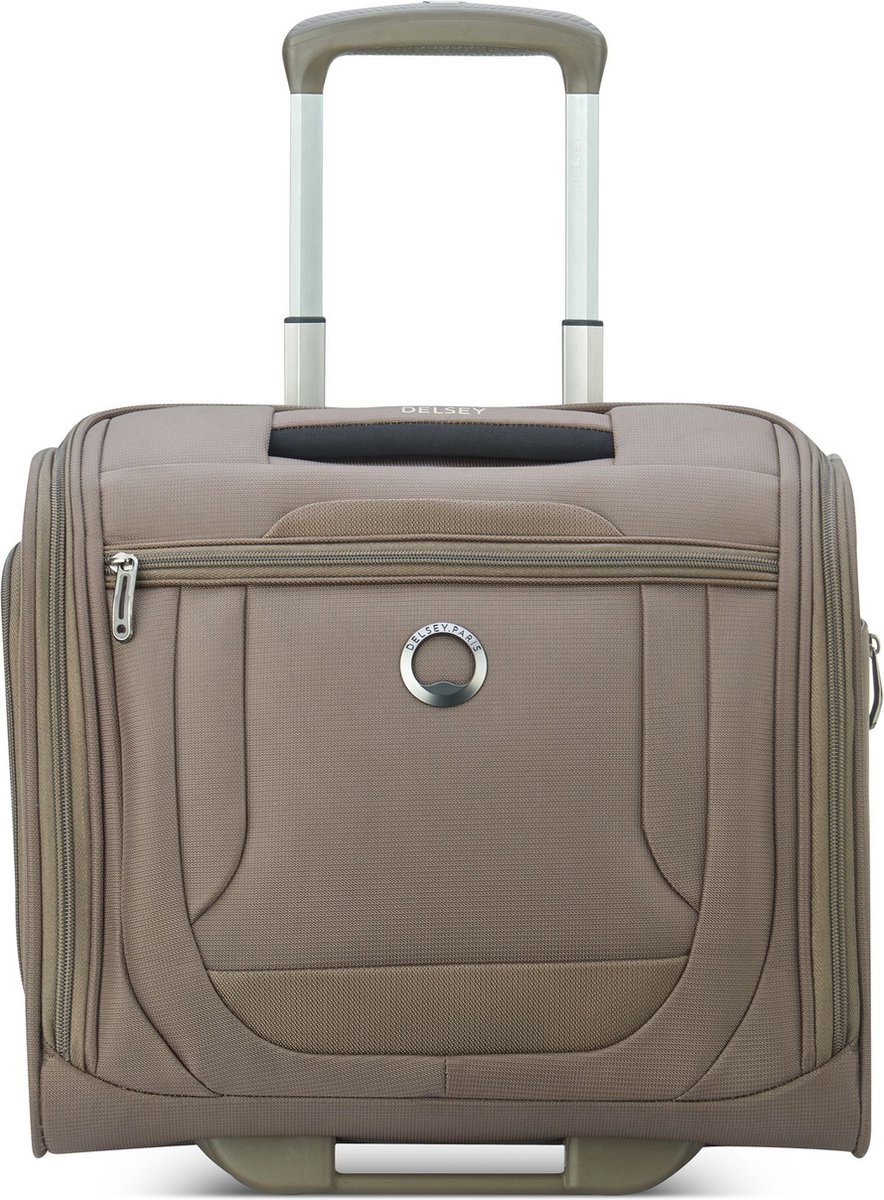 DELSEY PARIS Trolley met laptopvak Helium DLX 2-Wheel Under-Seater Mocha Bruine 39cm