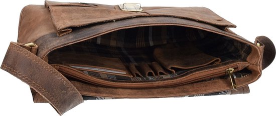 HAROLD'S Cuir Sac de bureau Sac à épaule Antic Messengerbag Nature Brun