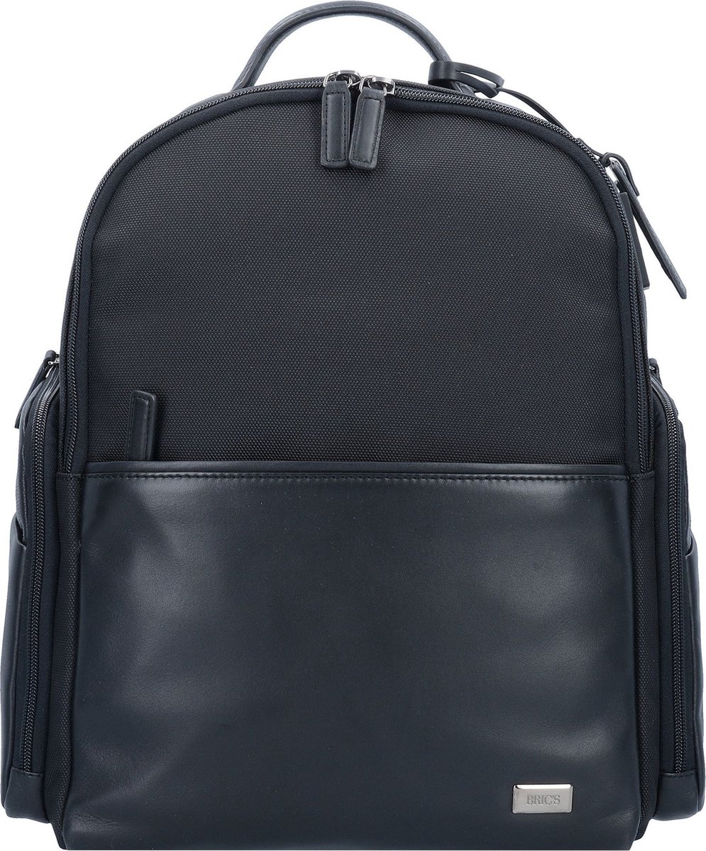 BRIC'S Laptop rugzak Rugzak met laptopvak Monza Business Backpack Black / Black Zwart