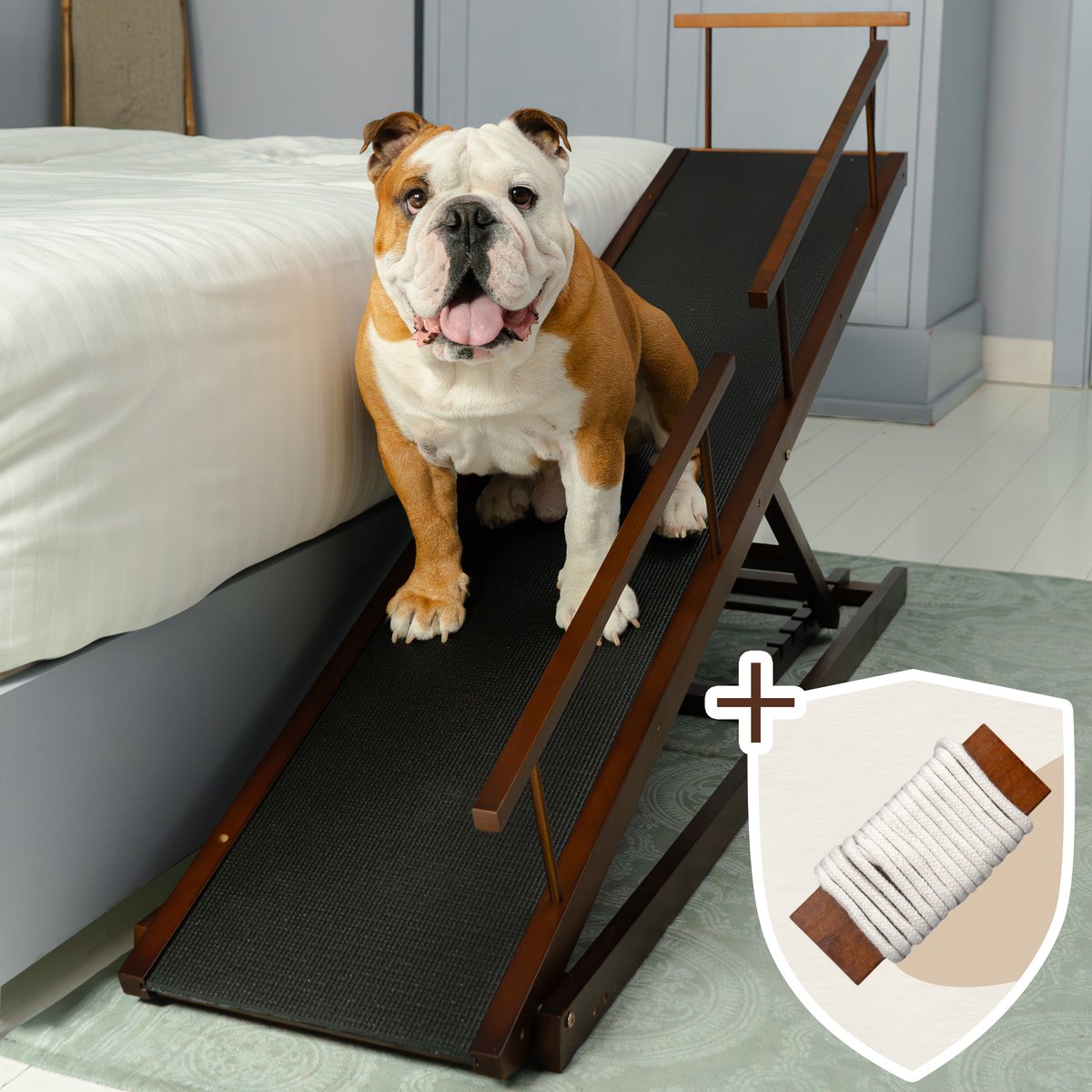 PETEPELA Faltbare Hundetreppe 3 Stufen Haustiertreppe für kleine Hunde
